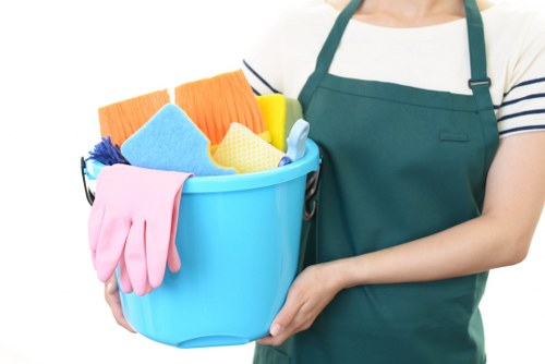 Office cleaning team preparing a commercial space for move-out handover