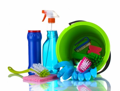 Cleaning team preparing a property after building work during move out cleaning