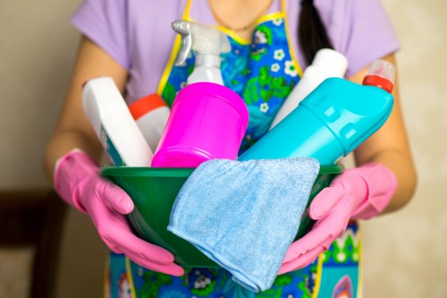 Local commercial cleaning team handling a vacated office with access challenges
