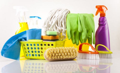 Detailed cleaning of office kitchen and breakroom areas during vacate service
