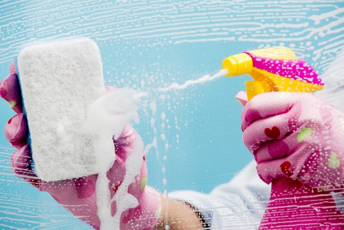 Cleaner preparing a property for final handover