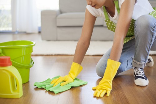 Final cleaning details in a flat after renovation and before moving out